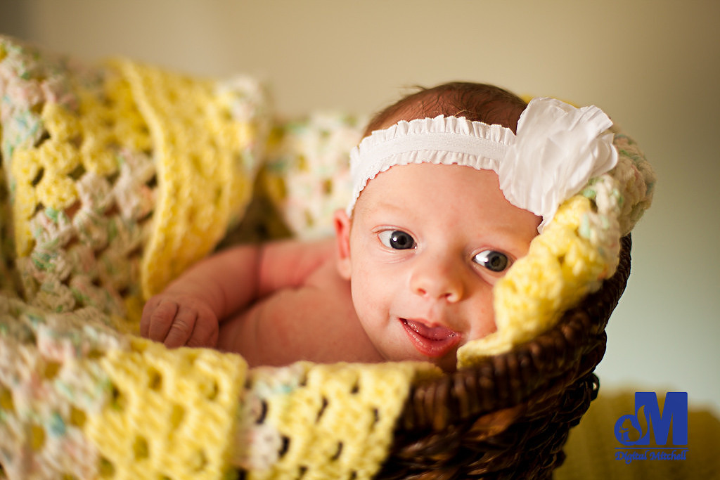 infant with headban