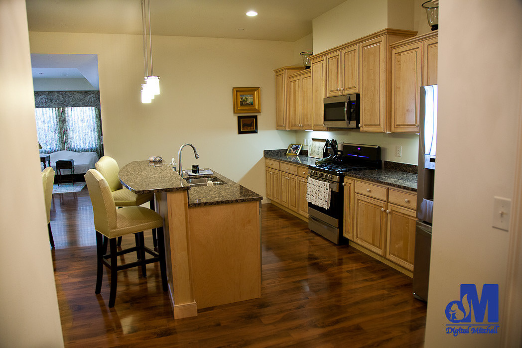 photograph of the second floor kitchen