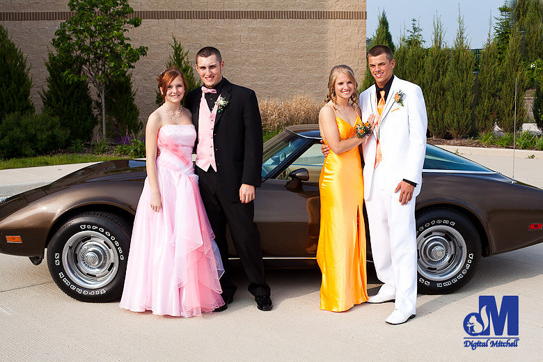 Prom dresses with car photograph