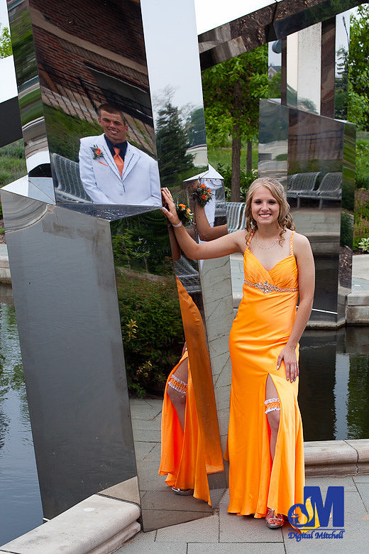 Prom tux and dress photograph