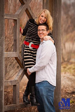 Photograph of couple by pergola