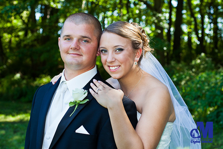 Photograph of bride and groom together after wedding