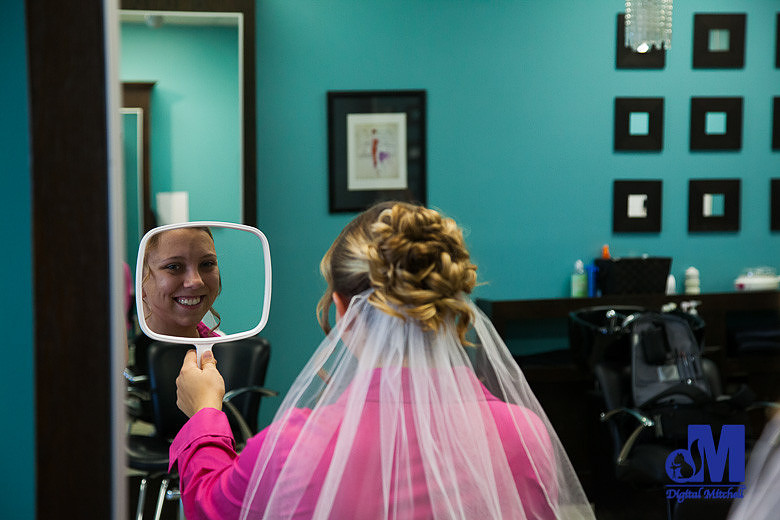 Photograph of brides hair style