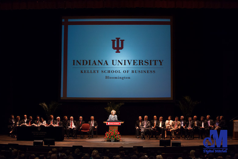 Photograph of graduation ceremonies at IU