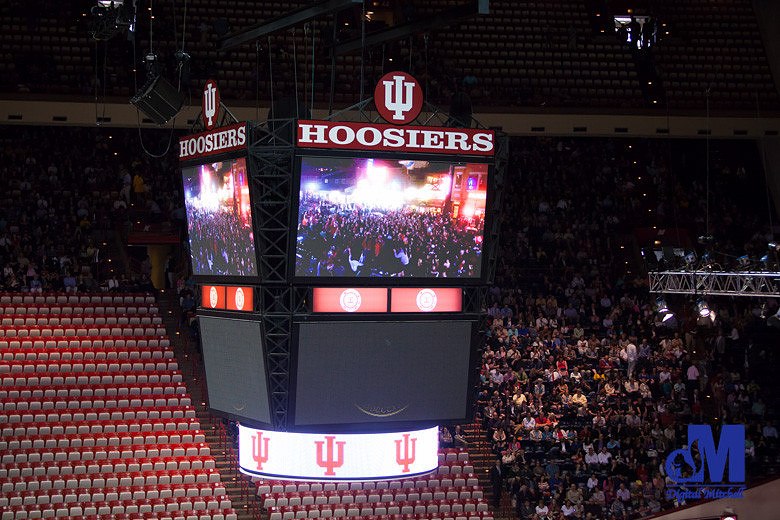 Photograph of graduation sign at IU