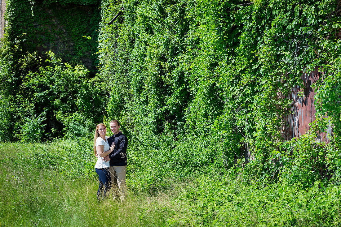 Picture of engagement session in the garden 