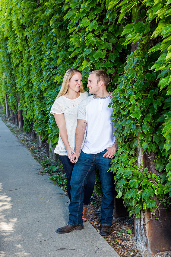 photograph of engaged girl looking at her boyfriend