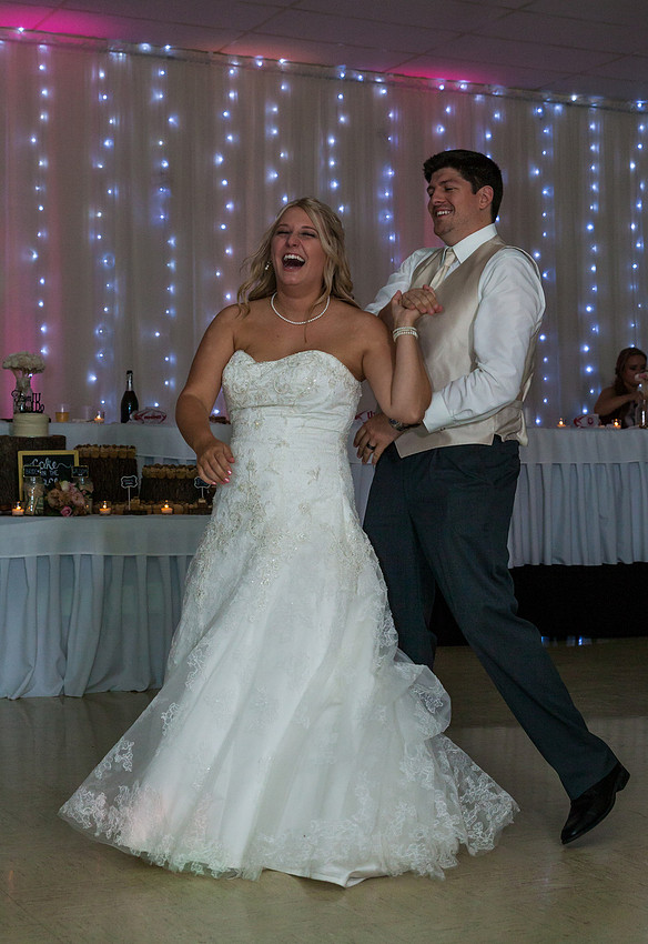 picture of bride and groom dancing