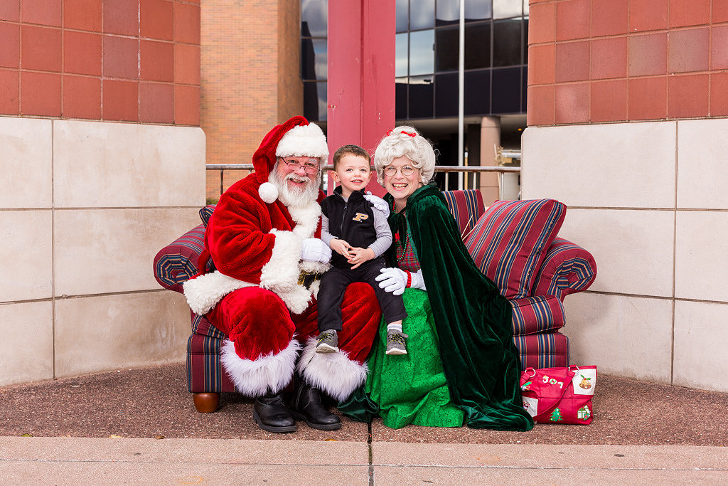 picture of little boy on Santa's lap
