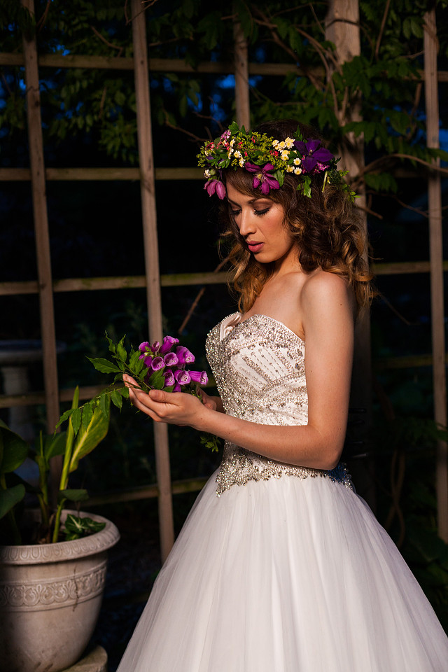 picture of bride wearing flowers