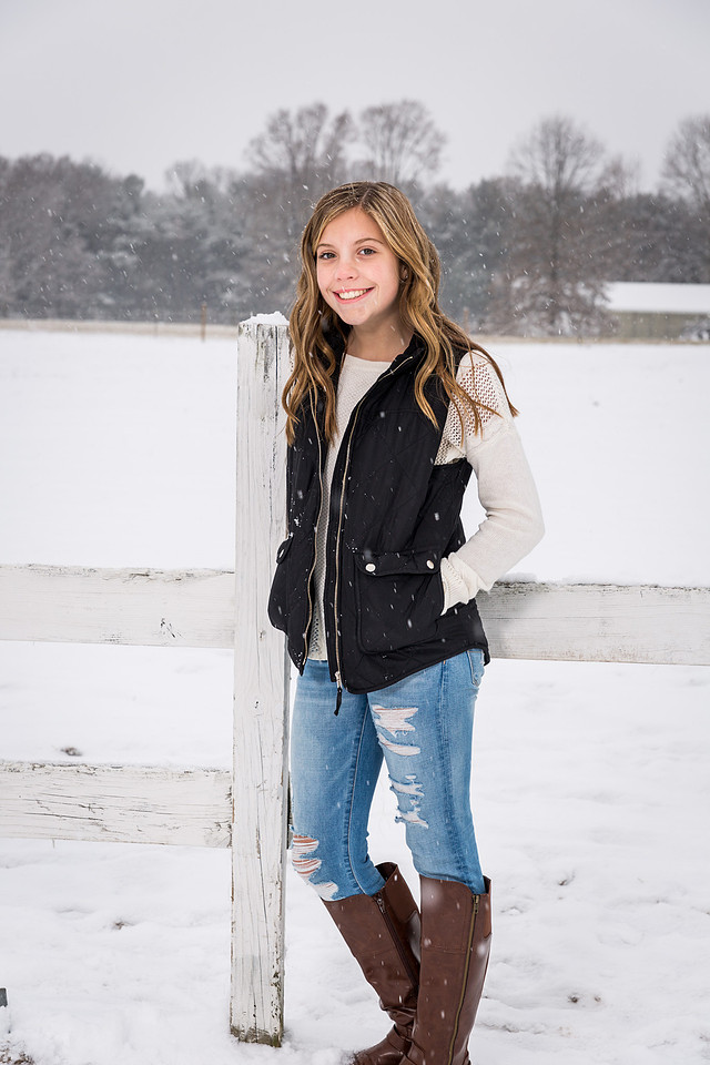 picture of girl in snow 