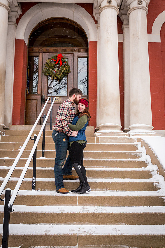 picture of engagement kiss