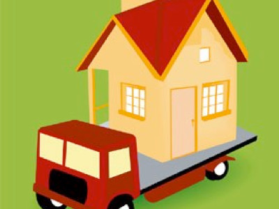 image of a house on a truck