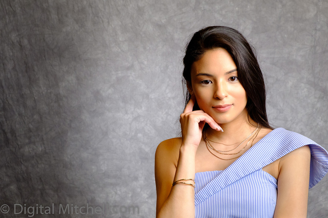 Image of young lady staring into the camera