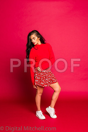220-4 Girls on Yellow n Red