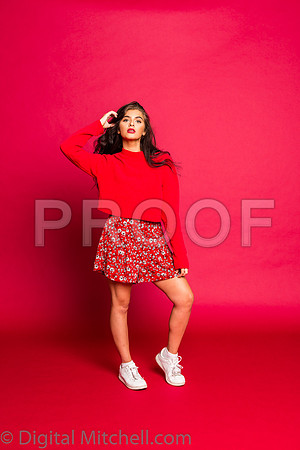 223-4 Girls on Yellow n Red