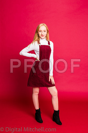227-4 Girls on Yellow n Red