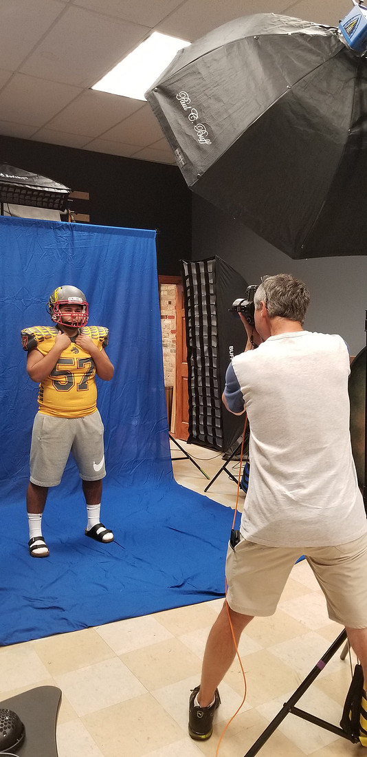 Bryson getting his picture taken