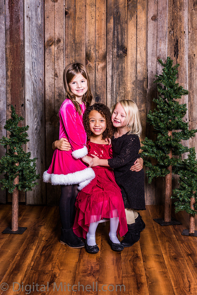 image of little girls in Christmas dresses