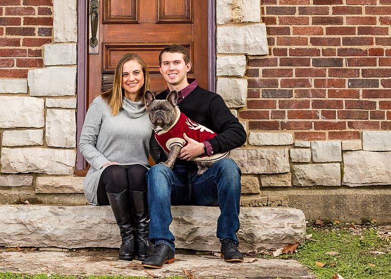 Family being photographed