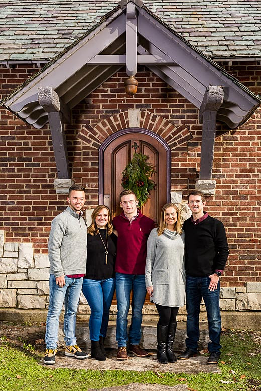 Family being photographed