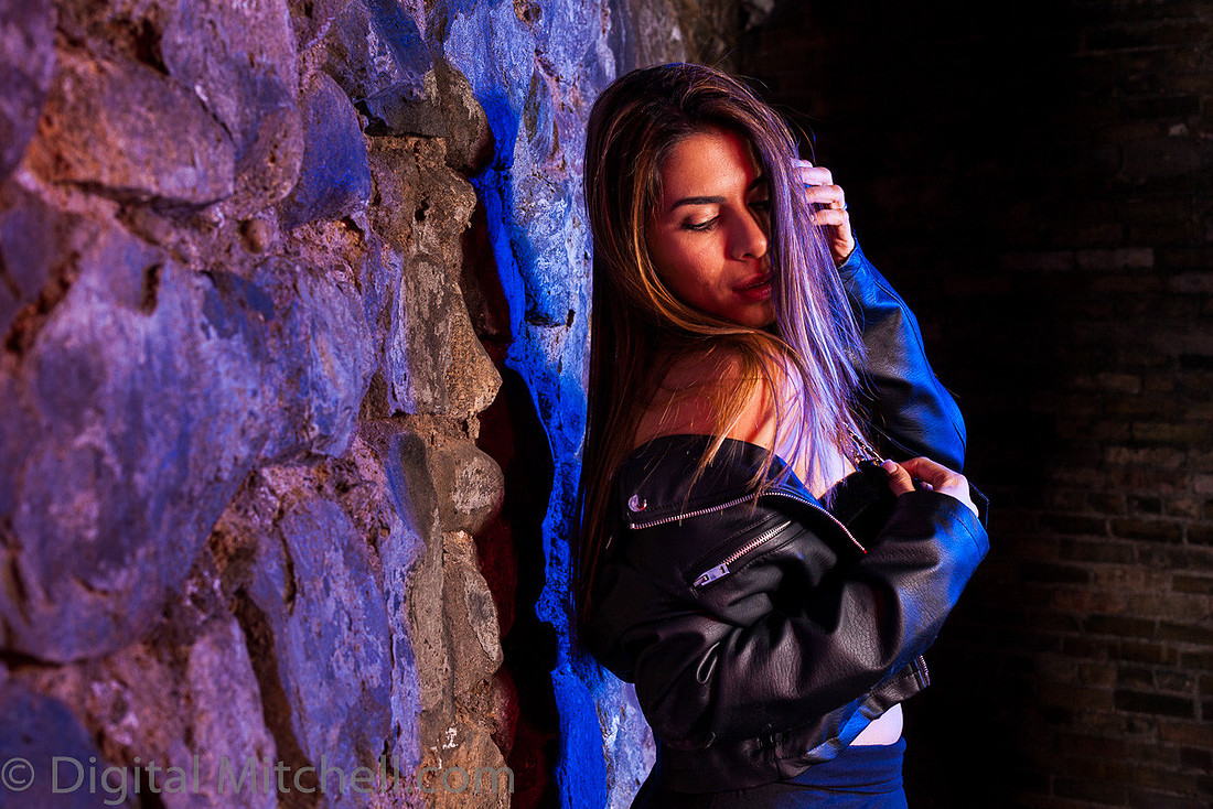 Image of young lady in black over the knee boots 