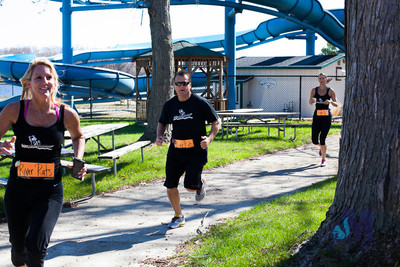 picture of The River Rats "scurry" to their event durring the Elkhart Amazing Race 2014