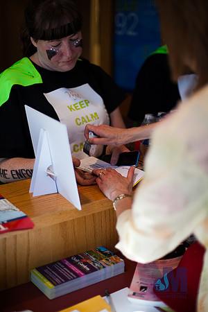 picture of stamping passport at Elkhart Amazing Race 2014