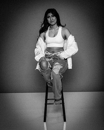 44-Natalie White Shirt Ripped Jeans