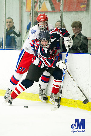 against the boards