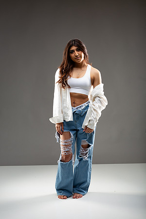 4-Natalie White Shirt Ripped Jeans